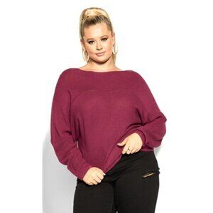 NEW Dia & Co. Red Jumper/Sweater (City Chic) - Plus XL